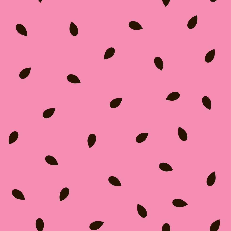 Watermelon solid pink seed pattern vector