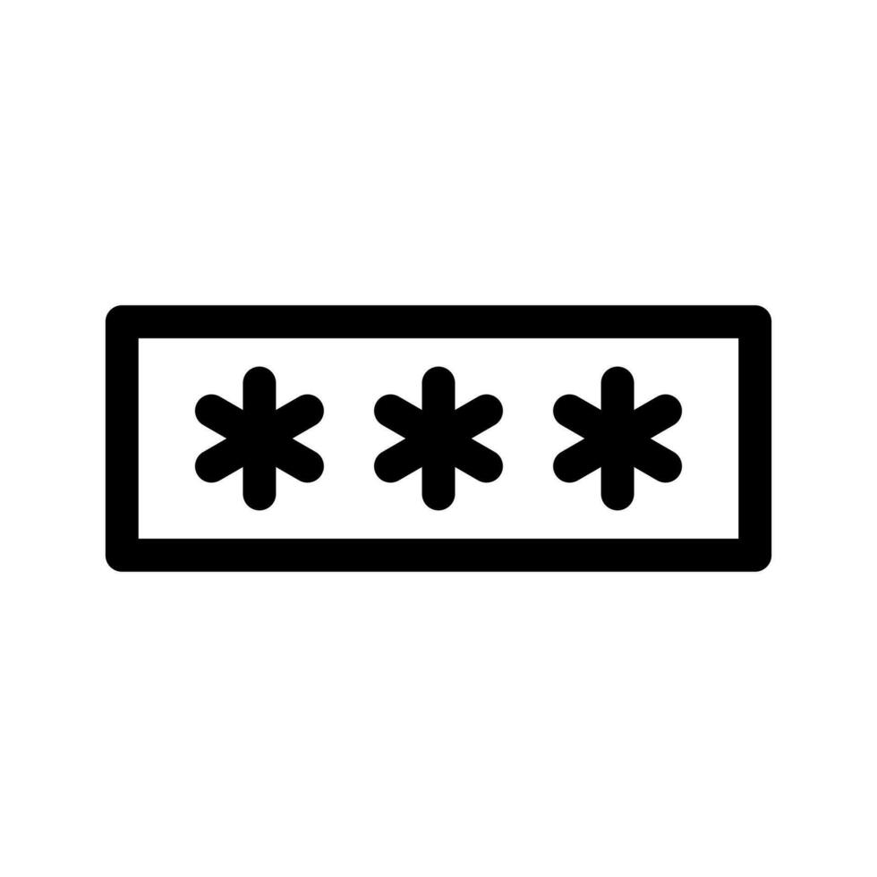 Pin code icon isolated on white background vector