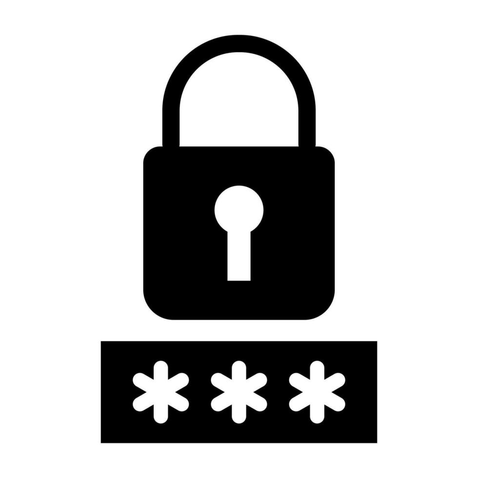 Pin code icon isolated on white background vector