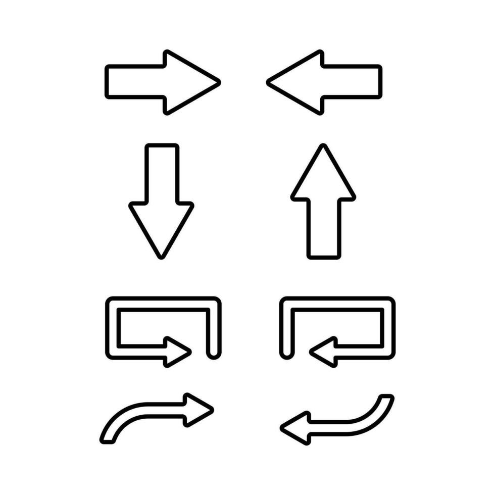 set arrow icon vector