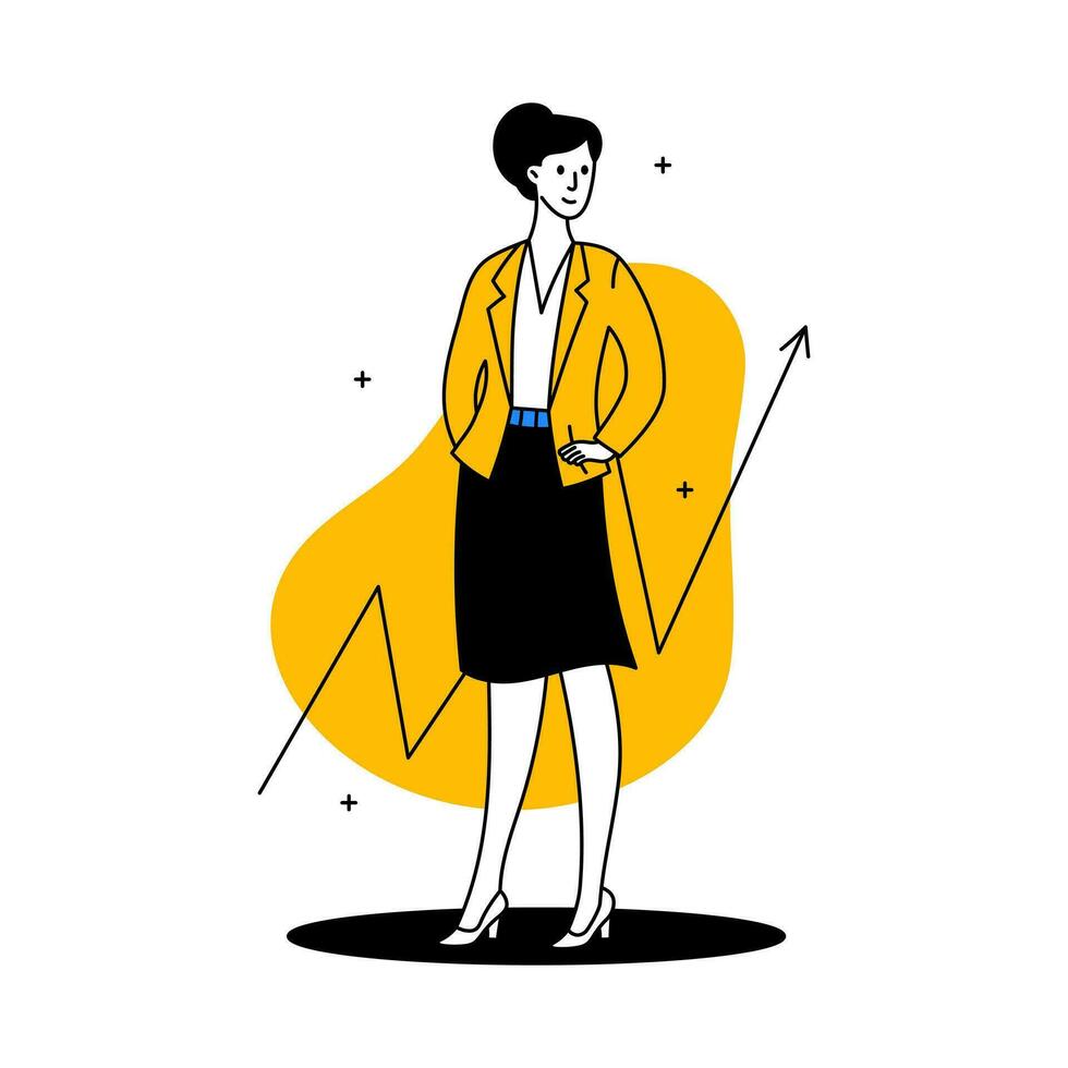 Woman leader businessman illustration isolated vector
