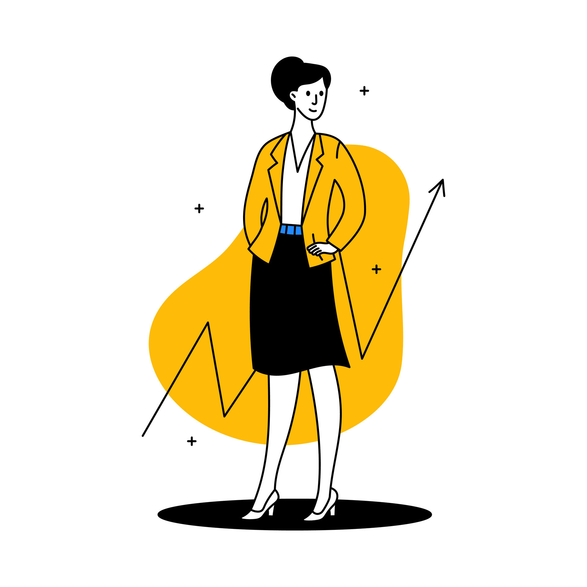 Woman leader businessman illustration isolated 26337386 Vector Art at