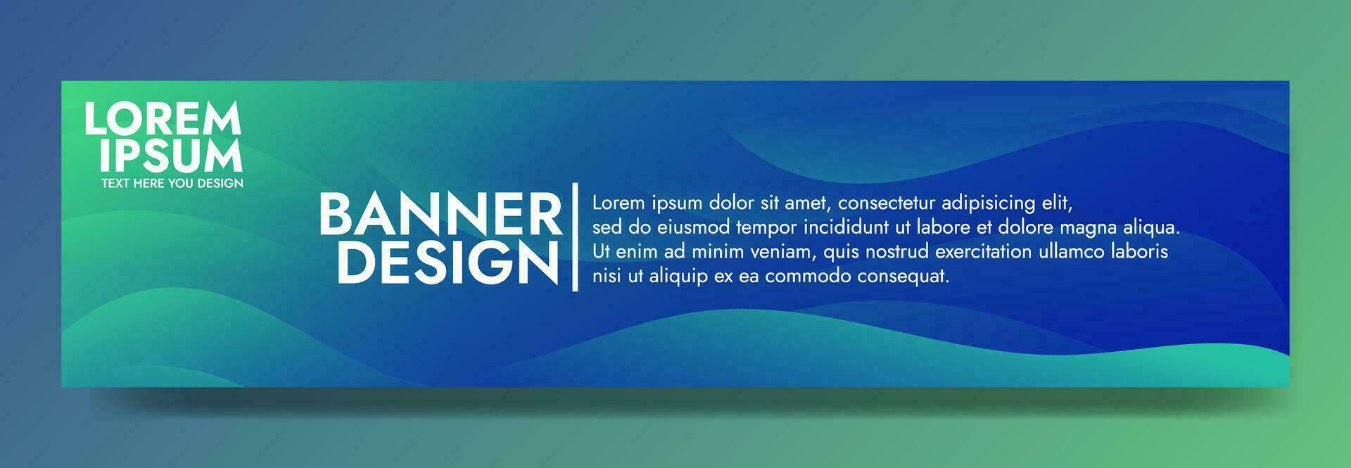 Abstract Gradient green blue liquid Wave Banner Template vector