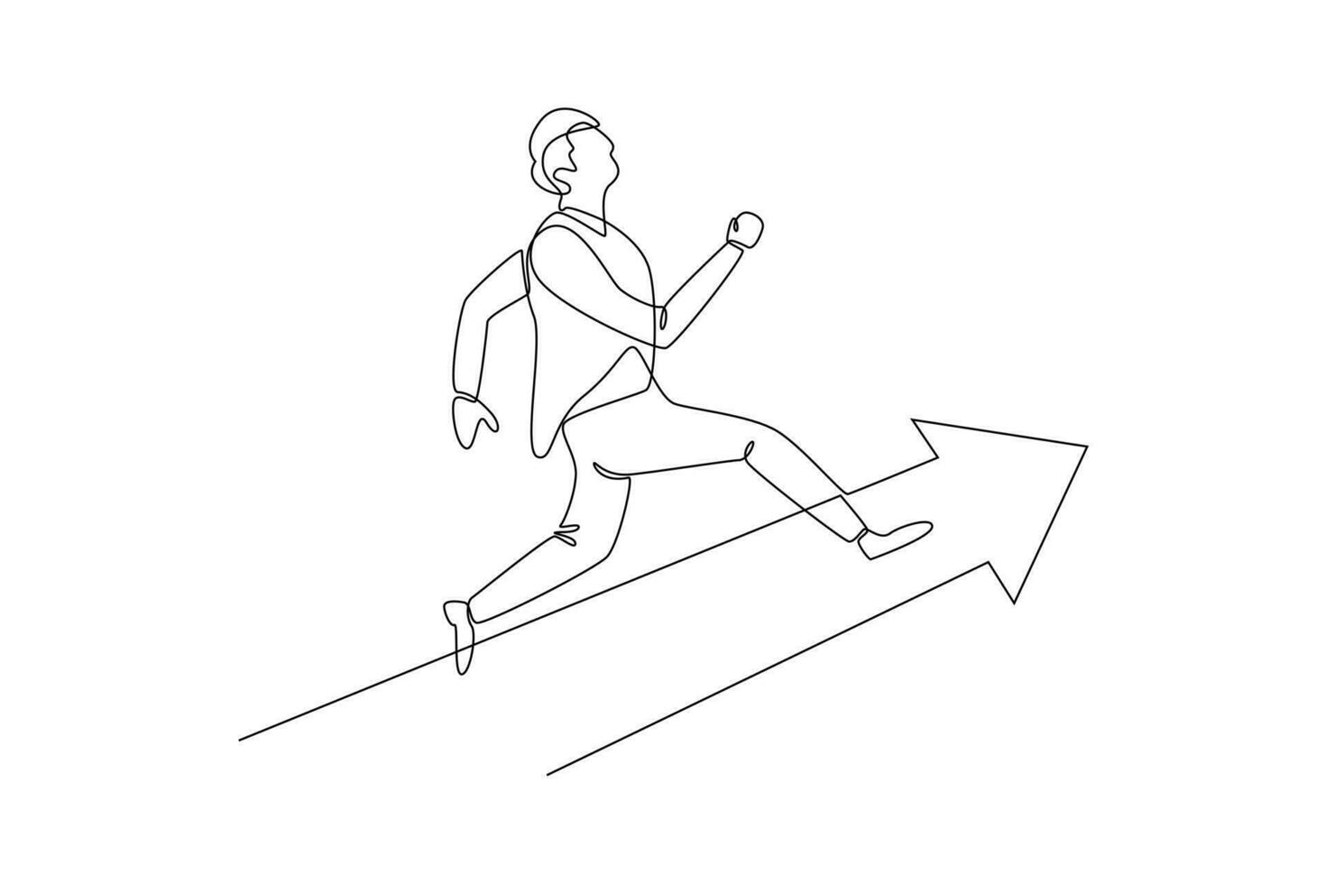 Single one line drawing concept of productivity boosting. Continuous line draw design graphic vector illustration.