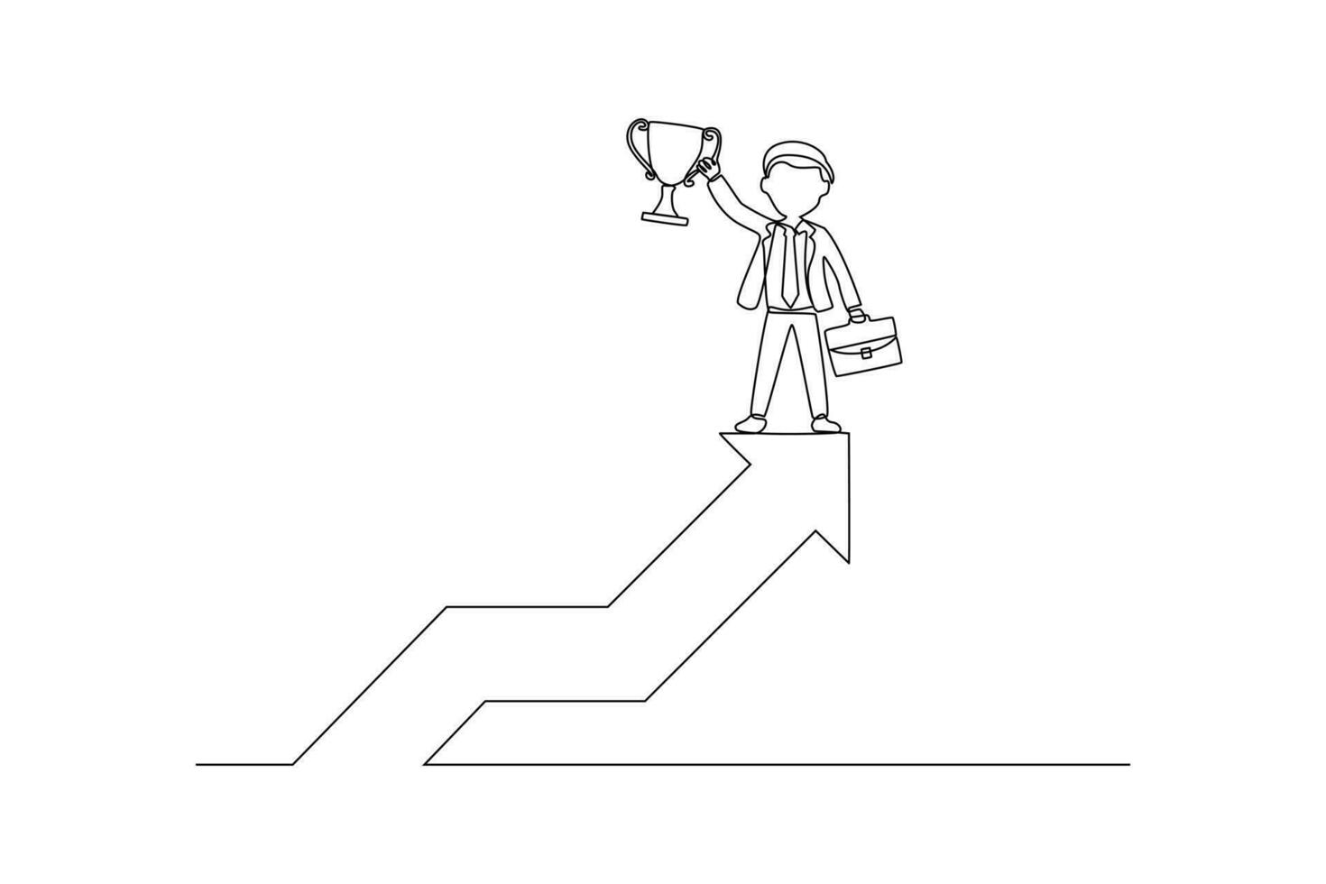 Single one line drawing concept of productivity boosting. Continuous line draw design graphic vector illustration.
