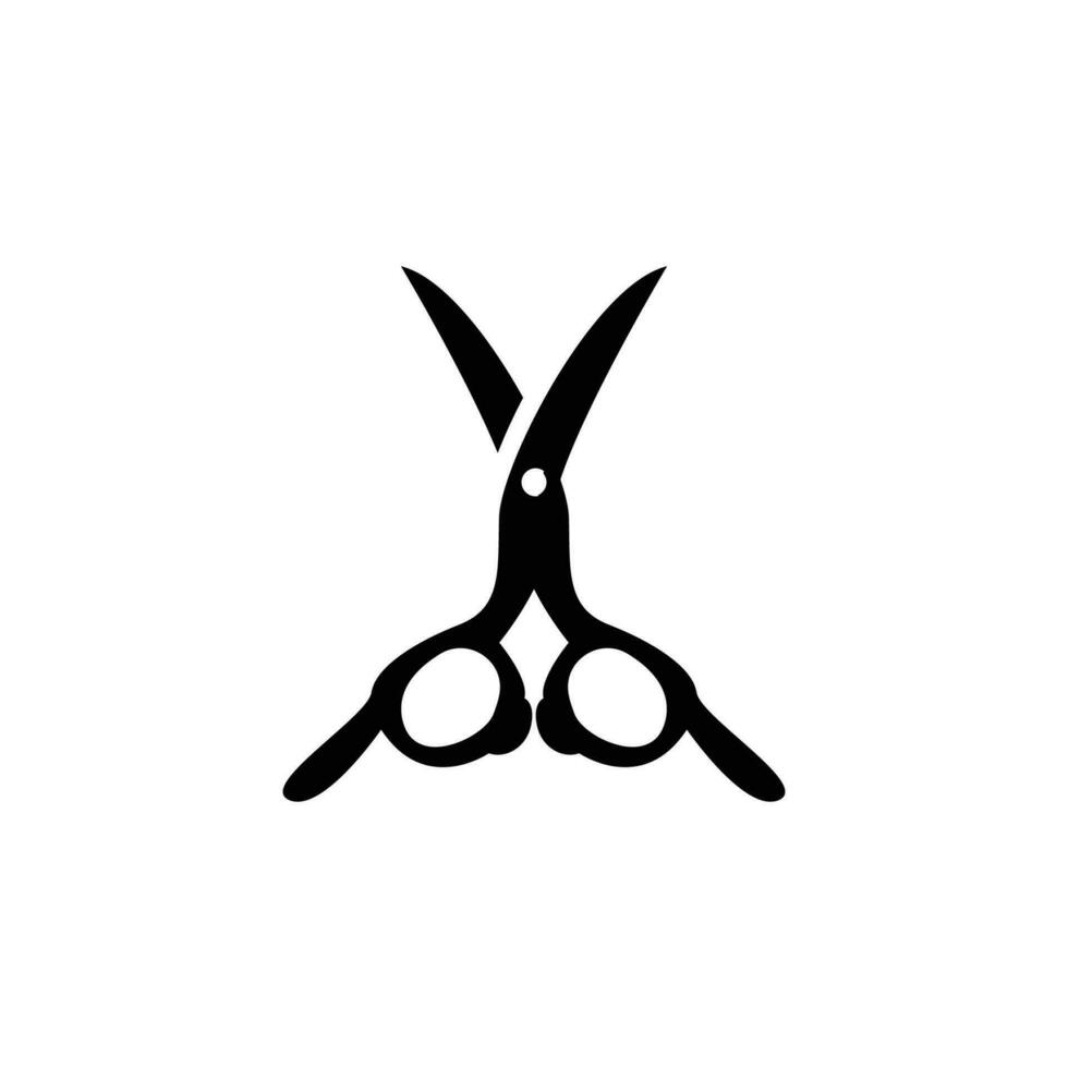 Scissors Logo, Cutting Tools Vector, Barbershop Razor Scissors Simple Design, Illustration Template Icon vector