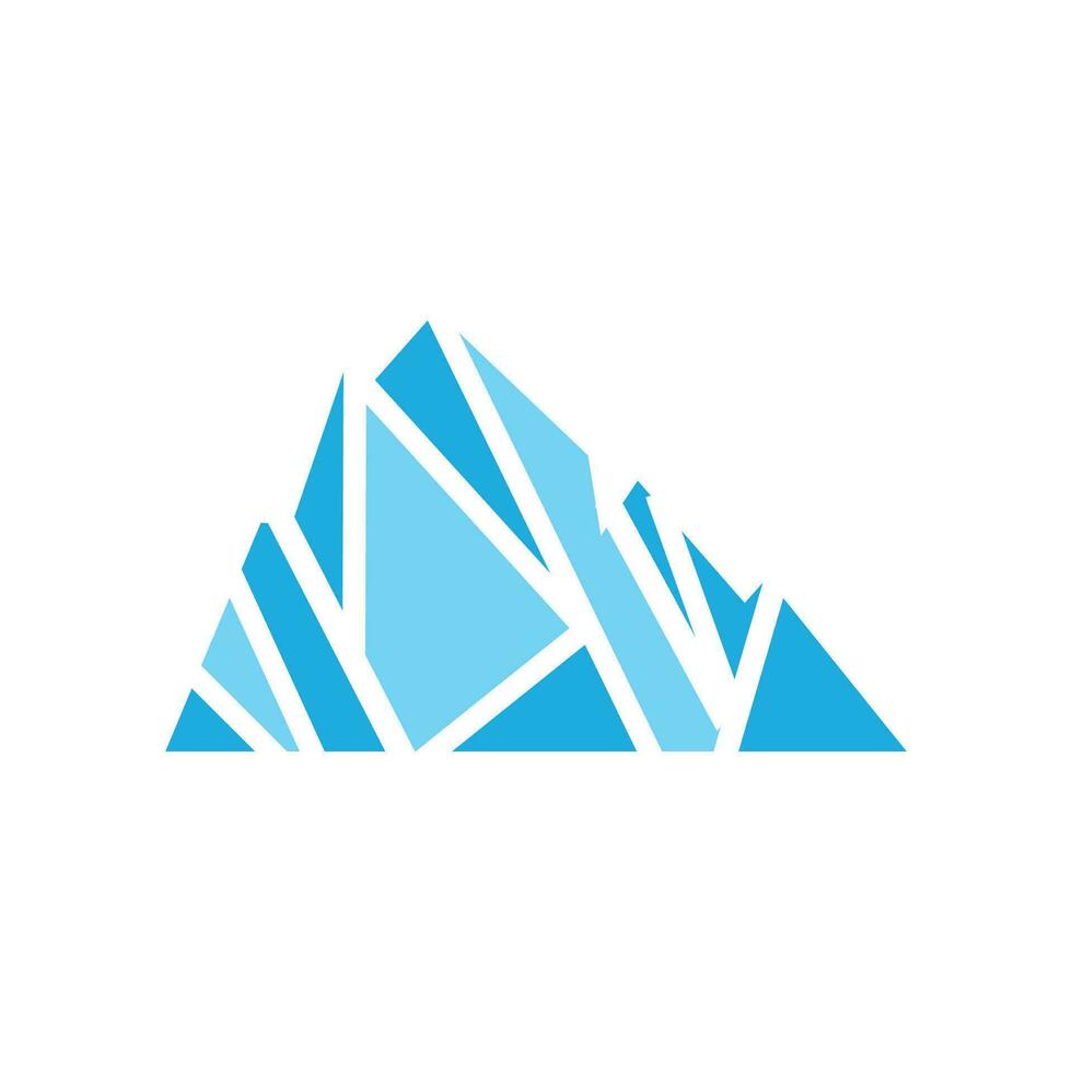 Mountain Logo, Antarctic Iceberg Logo Design, Nature Landscape Vector, Product Brand Illustration Icon vector