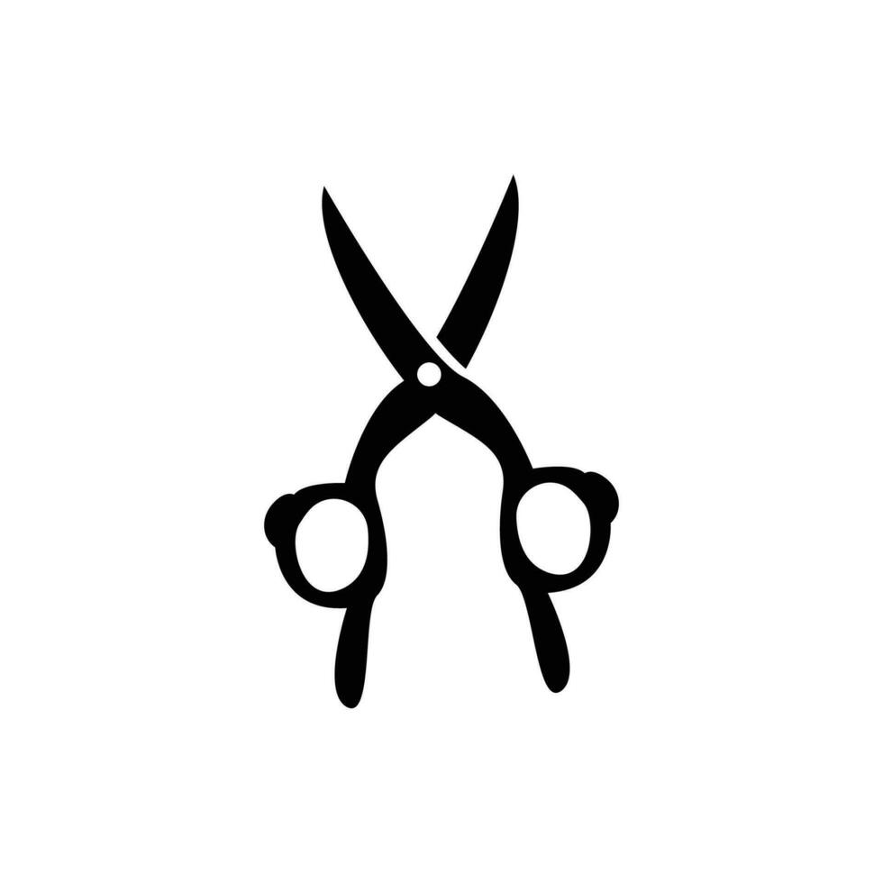 tijeras logo, corte herramientas vector, barbería maquinilla de afeitar tijeras sencillo diseño, ilustración modelo icono vector