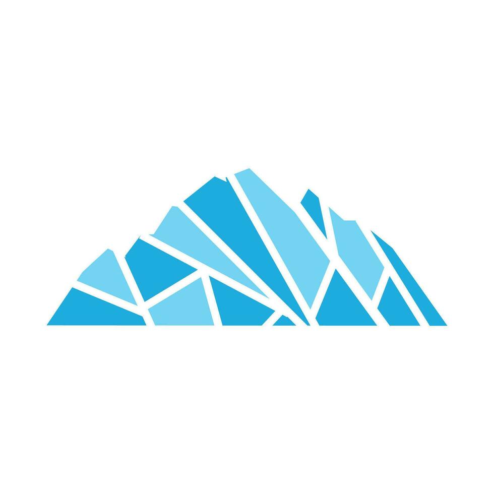 montaña logo, antártico iceberg logo diseño, naturaleza paisaje vector, producto marca ilustración icono vector