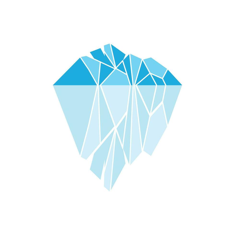 montaña logo, antártico iceberg logo diseño, naturaleza paisaje vector, producto marca ilustración icono vector