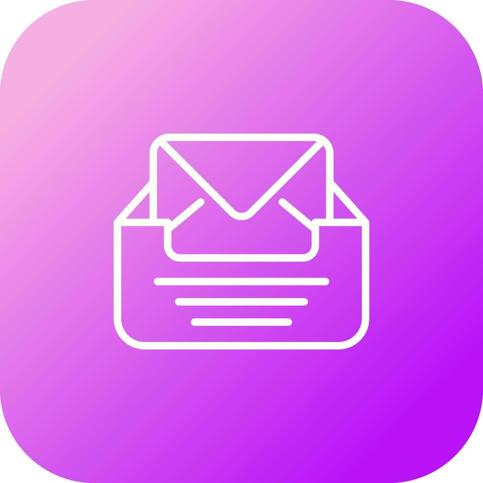 Inbox with envelope Vector Icon