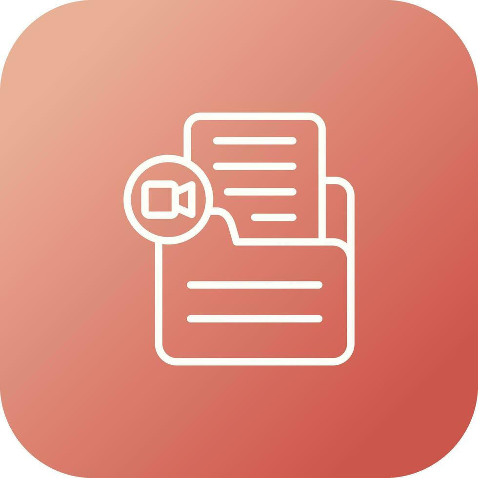 Document Insert Video Vector Icon