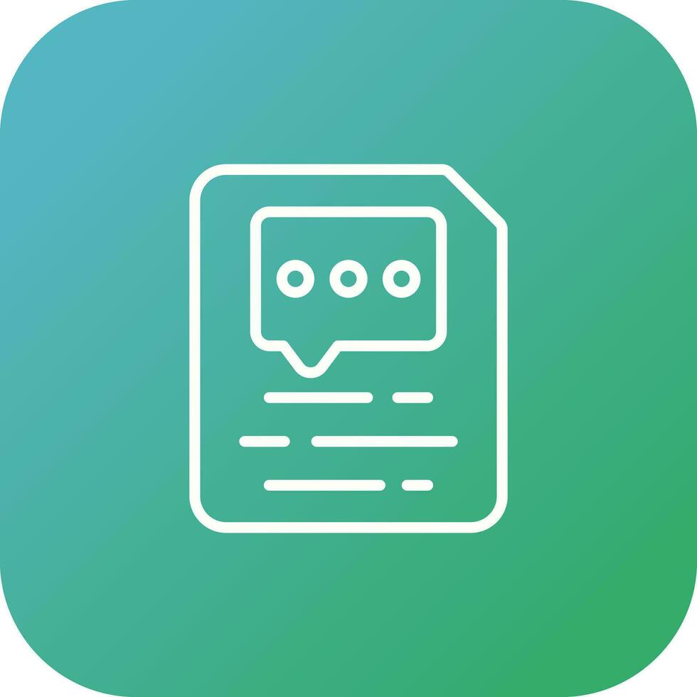Document Insert Comment Vector Icon
