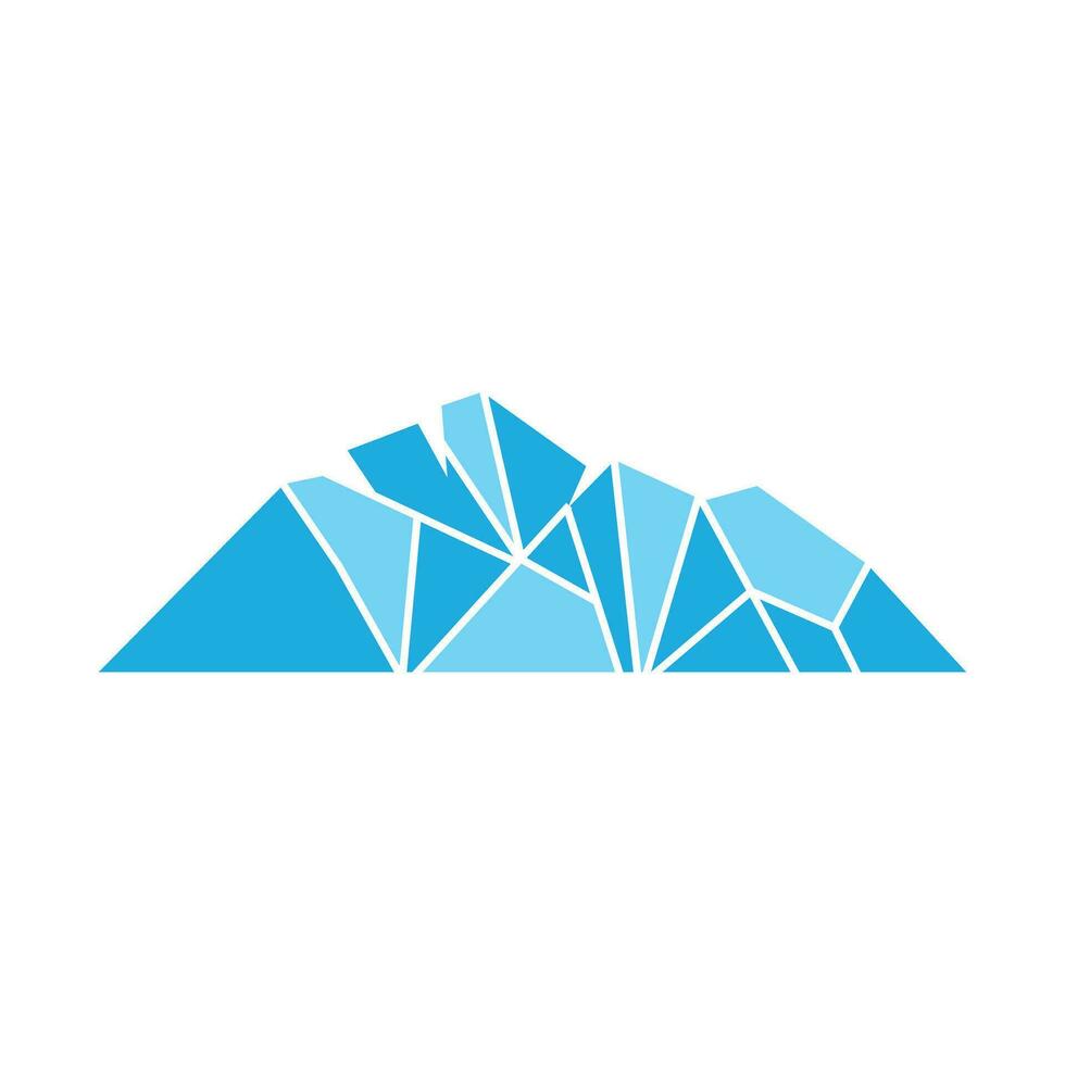 montaña logo, antártico iceberg logo diseño, naturaleza paisaje vector, producto marca ilustración icono vector