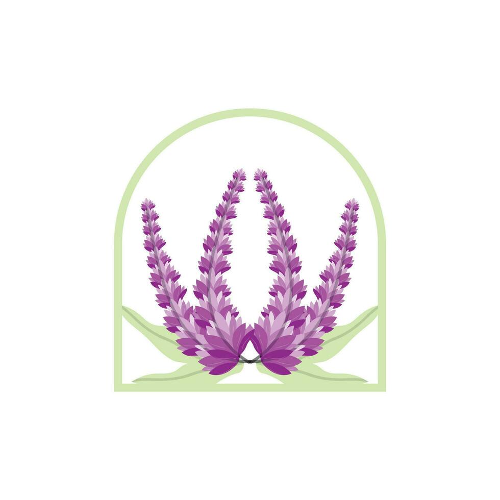 Lavender Logo, Purple Plant Vector, Garden Design, Illustration Symbol Template vector