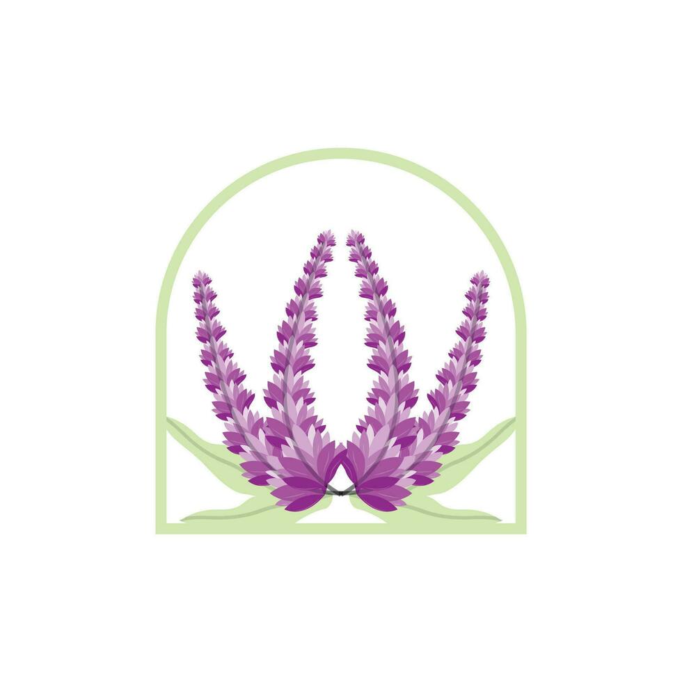 Lavender Logo, Purple Plant Vector, Garden Design, Illustration Symbol Template vector