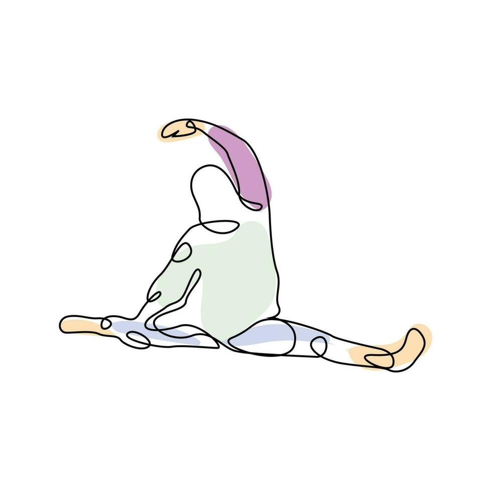 Pilates sitting pose logo icon symbol a calming yoga exercise that moves the whole body vector