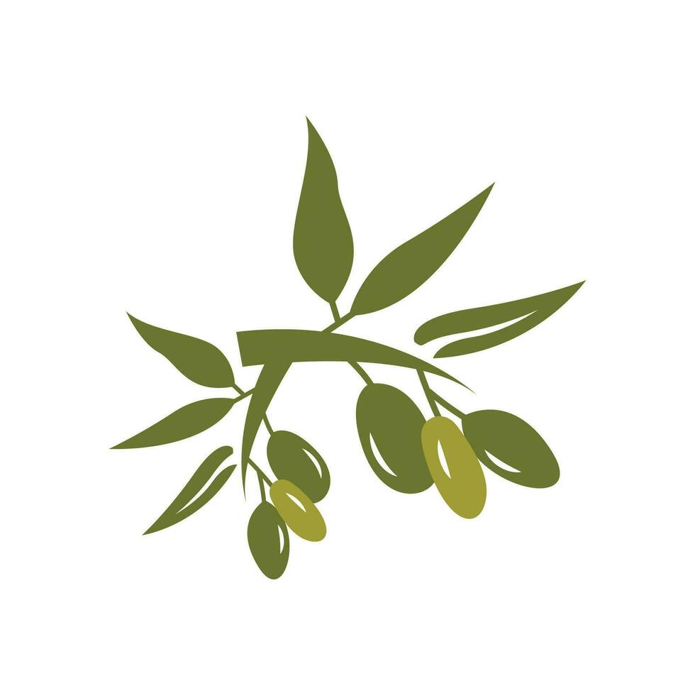 aceituna logo diseño, aceituna petróleo árbol vector, sencillo ilustración modelo vector