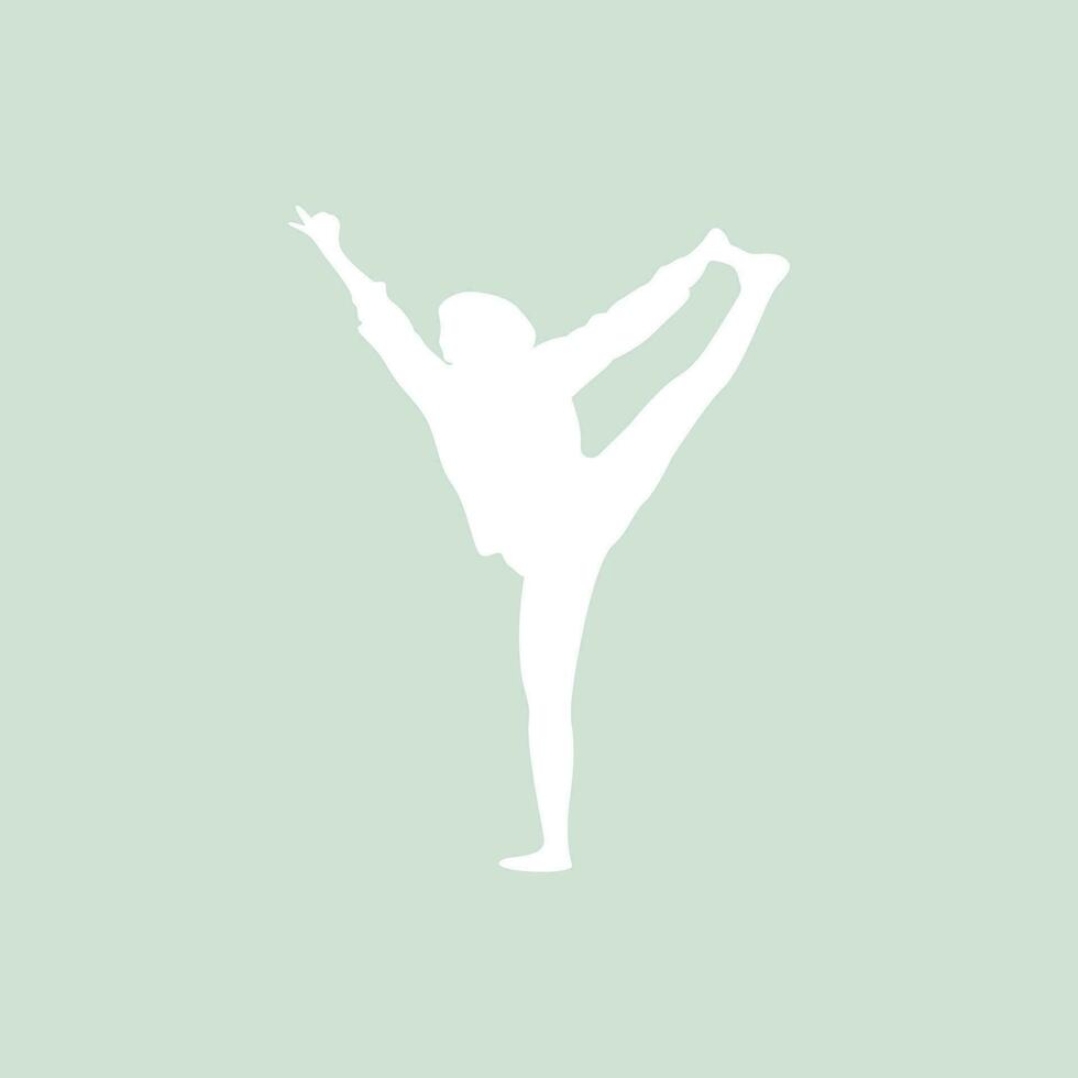 pilates sentado pose logo icono símbolo un ejercicio de yoga calmante que mueve todo el cuerpo vector