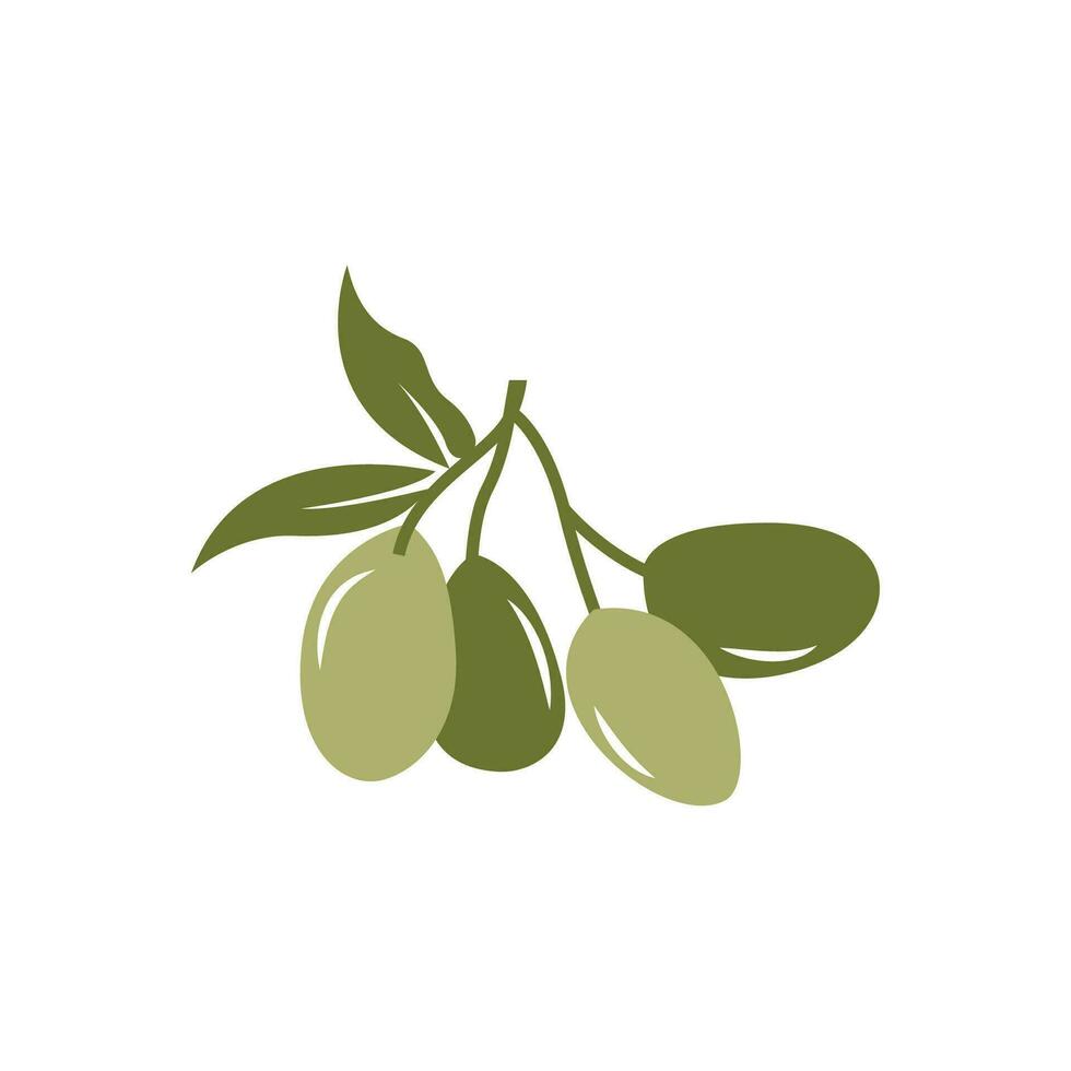 Olive Logo Design, Olive Oil Tree Vector, Simple Illustration Template vector