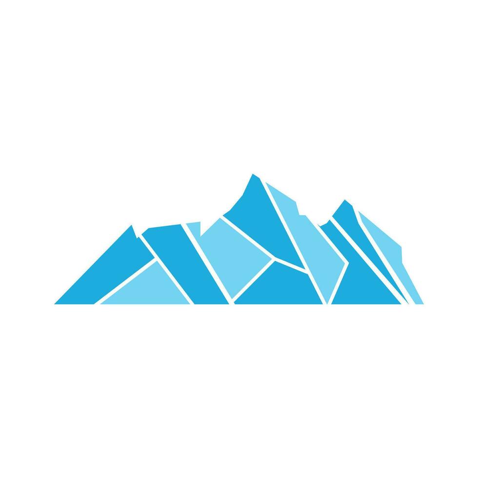 montaña logo, antártico iceberg logo diseño, naturaleza paisaje vector, producto marca ilustración icono vector