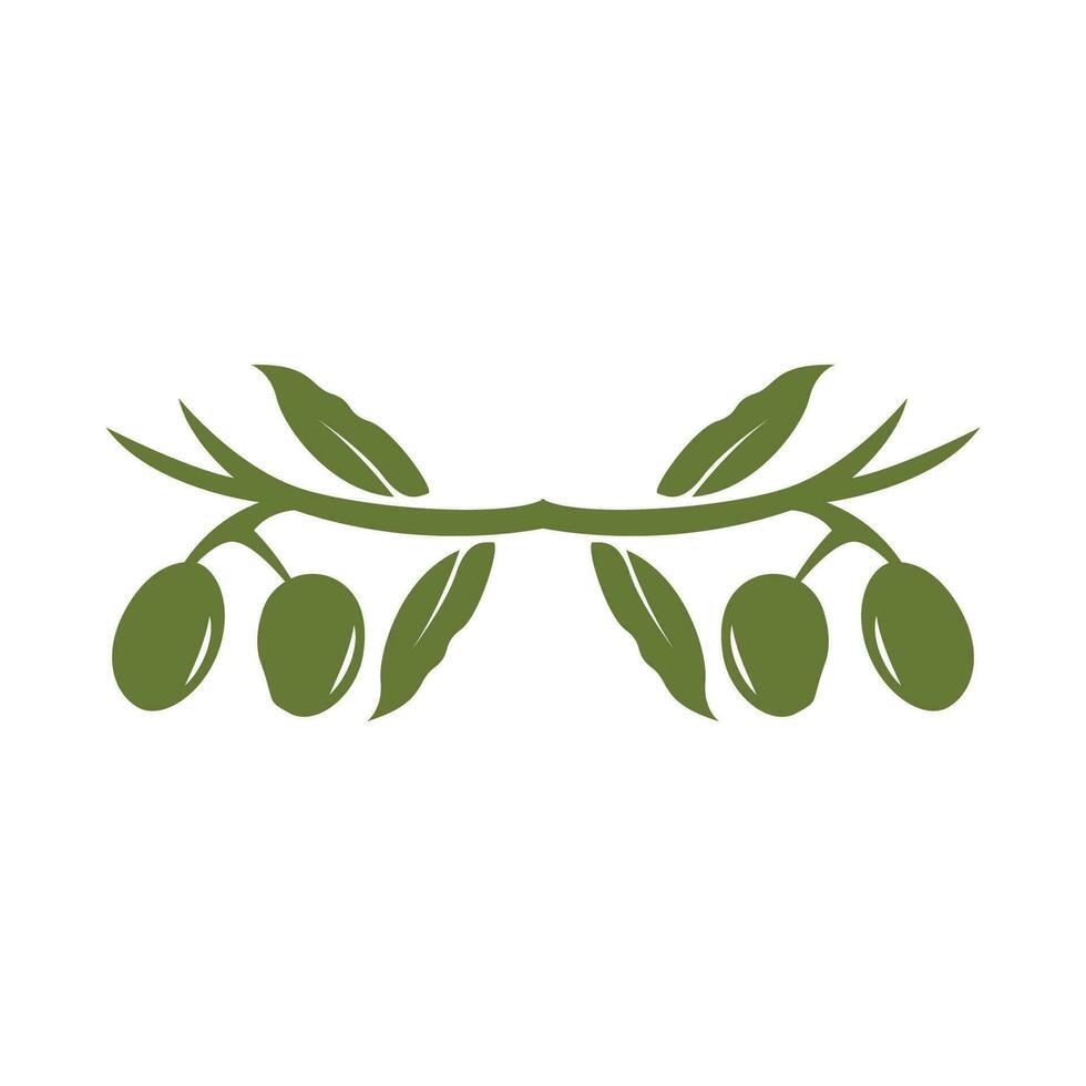 Olive Logo Design, Olive Oil Tree Vector, Simple Illustration Template vector