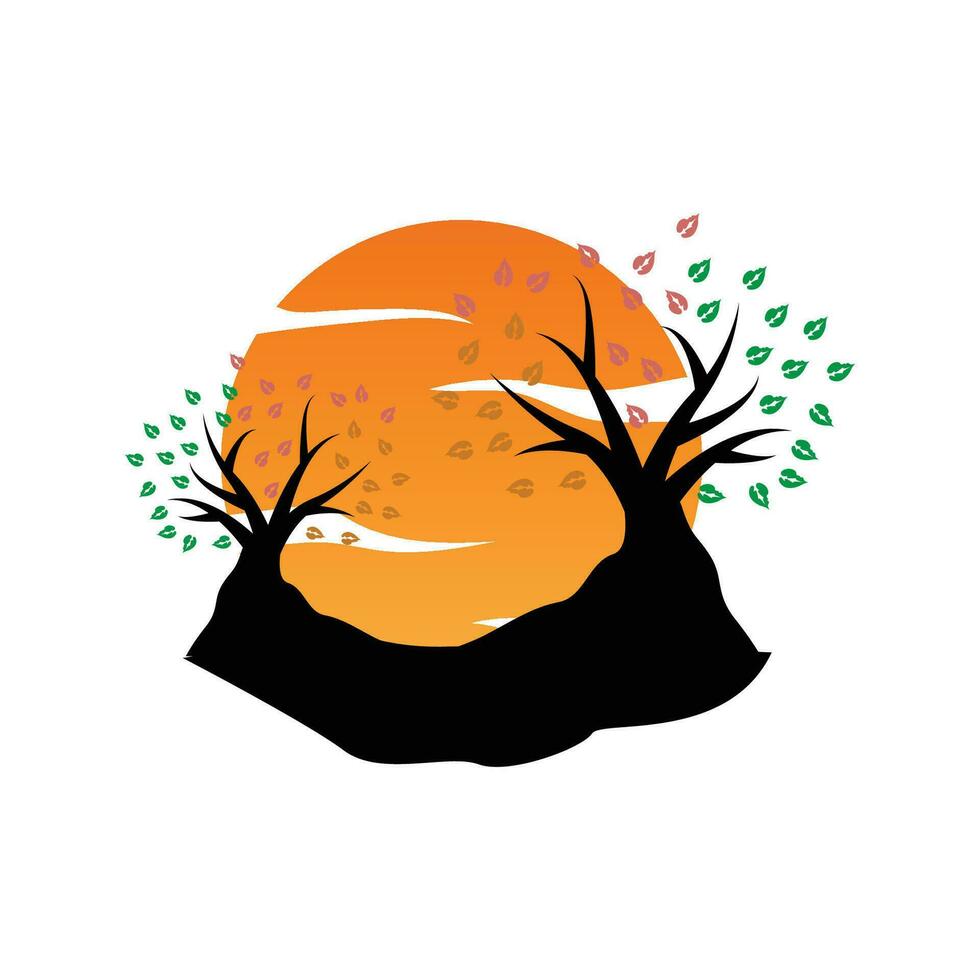 Tree Logo Design, Playground Vector, Education Tree Icon vector