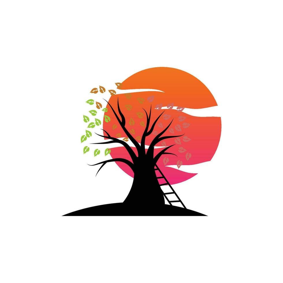 Tree Logo Design, Playground Vector, Education Tree Icon vector