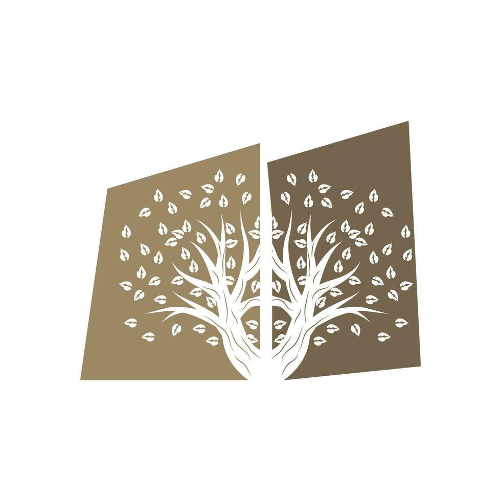 árbol logo diseño, patio de recreo vector, educación árbol icono vector