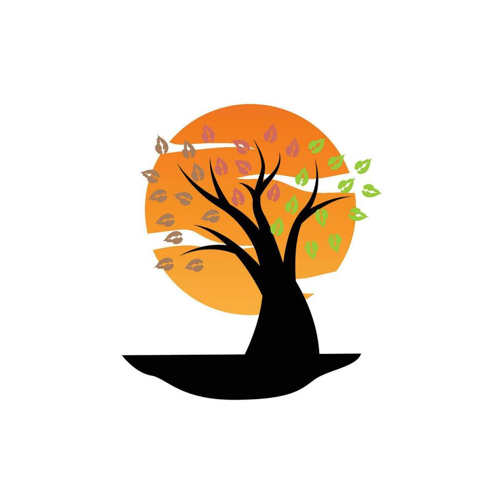 árbol logo diseño, patio de recreo vector, educación árbol icono vector