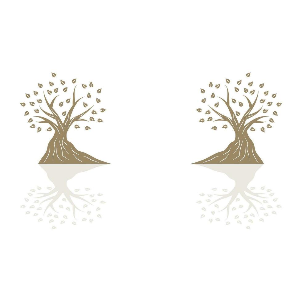 árbol logo diseño, patio de recreo vector, educación árbol icono vector