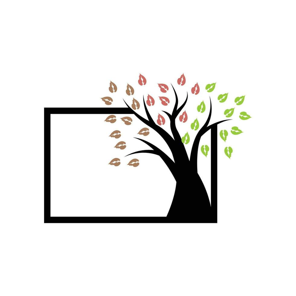 Tree Logo Design, Playground Vector, Education Tree Icon vector