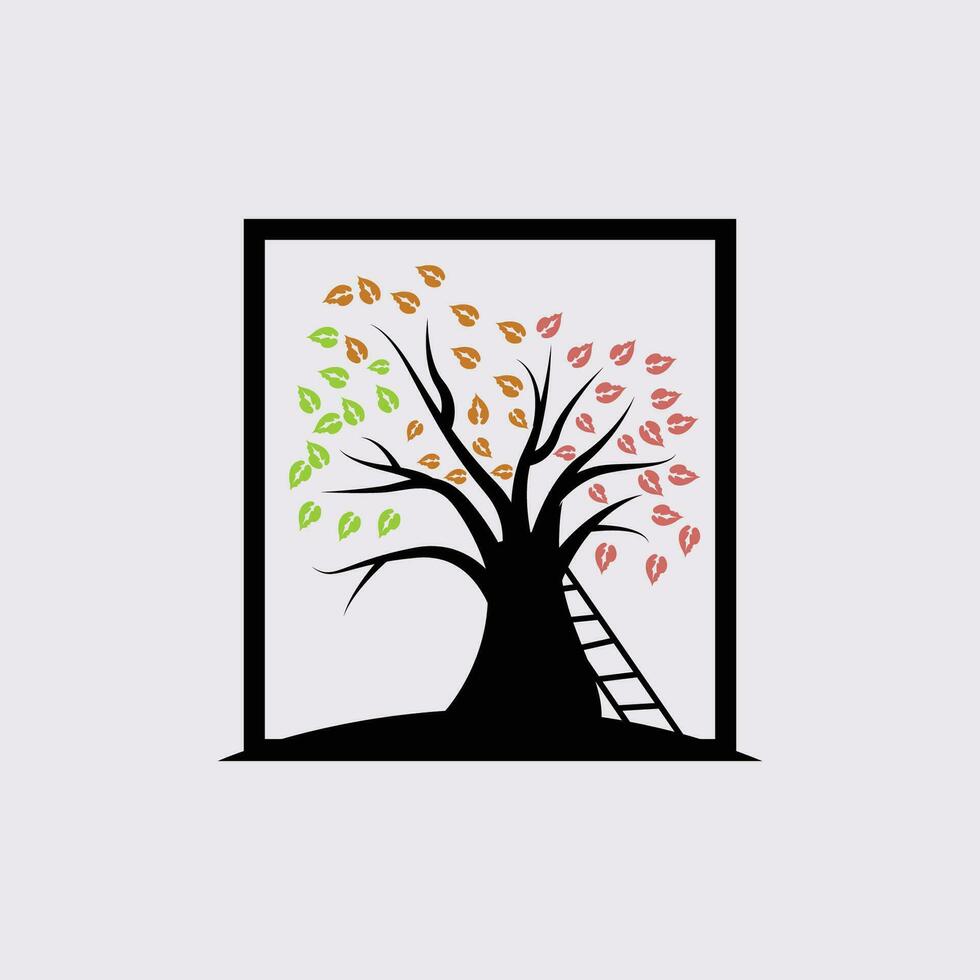 Tree Logo Design, Playground Vector, Education Tree Icon vector