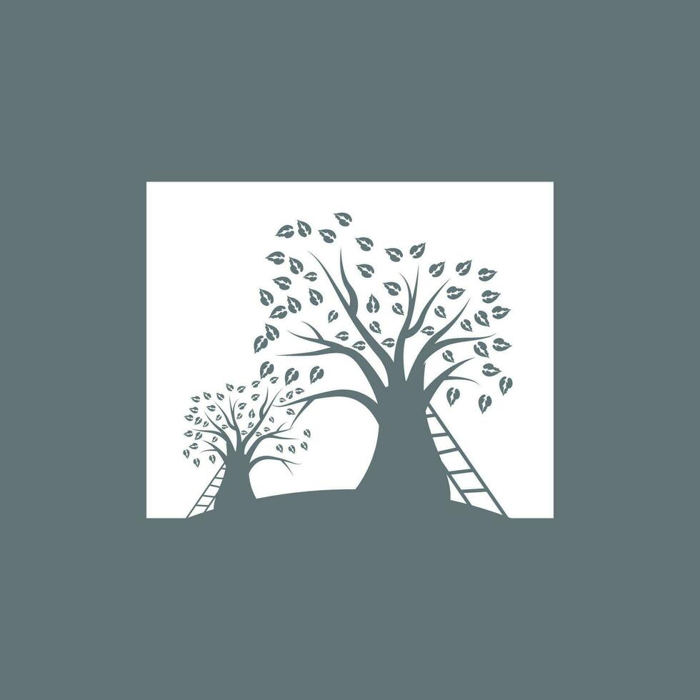 Tree Logo Design, Playground Vector, Education Tree Icon vector