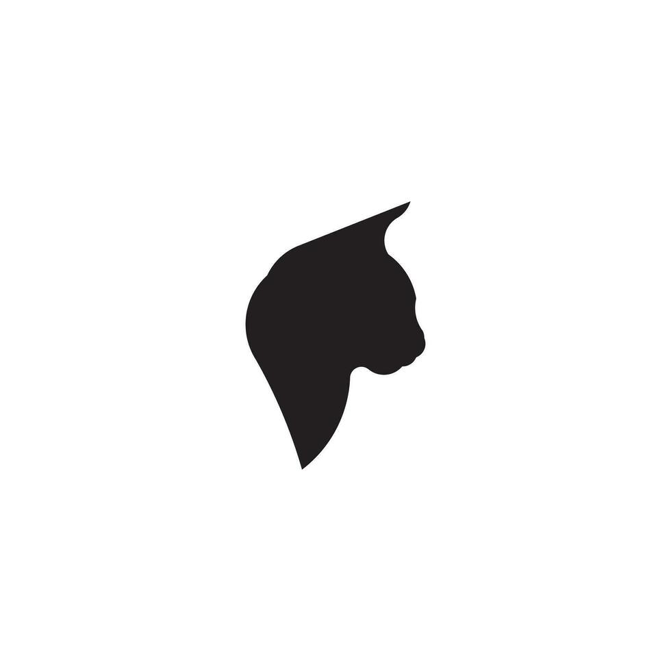 cat head logo with golden ratio vector