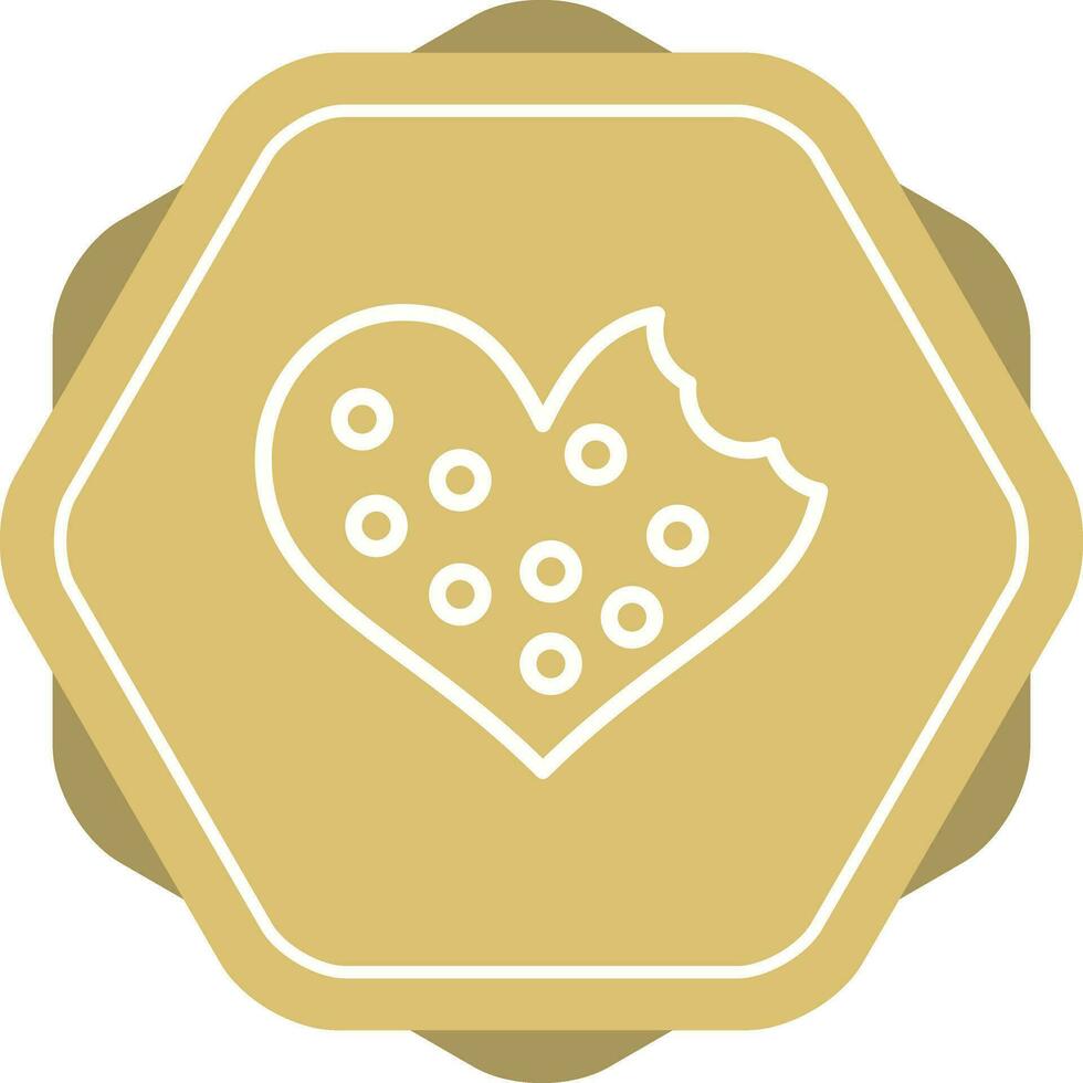 Heart shaped cookies Vector Icon