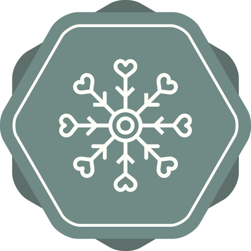 amor copo de nieve vector icono