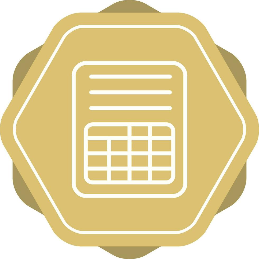 Spreadsheet Vector Icon