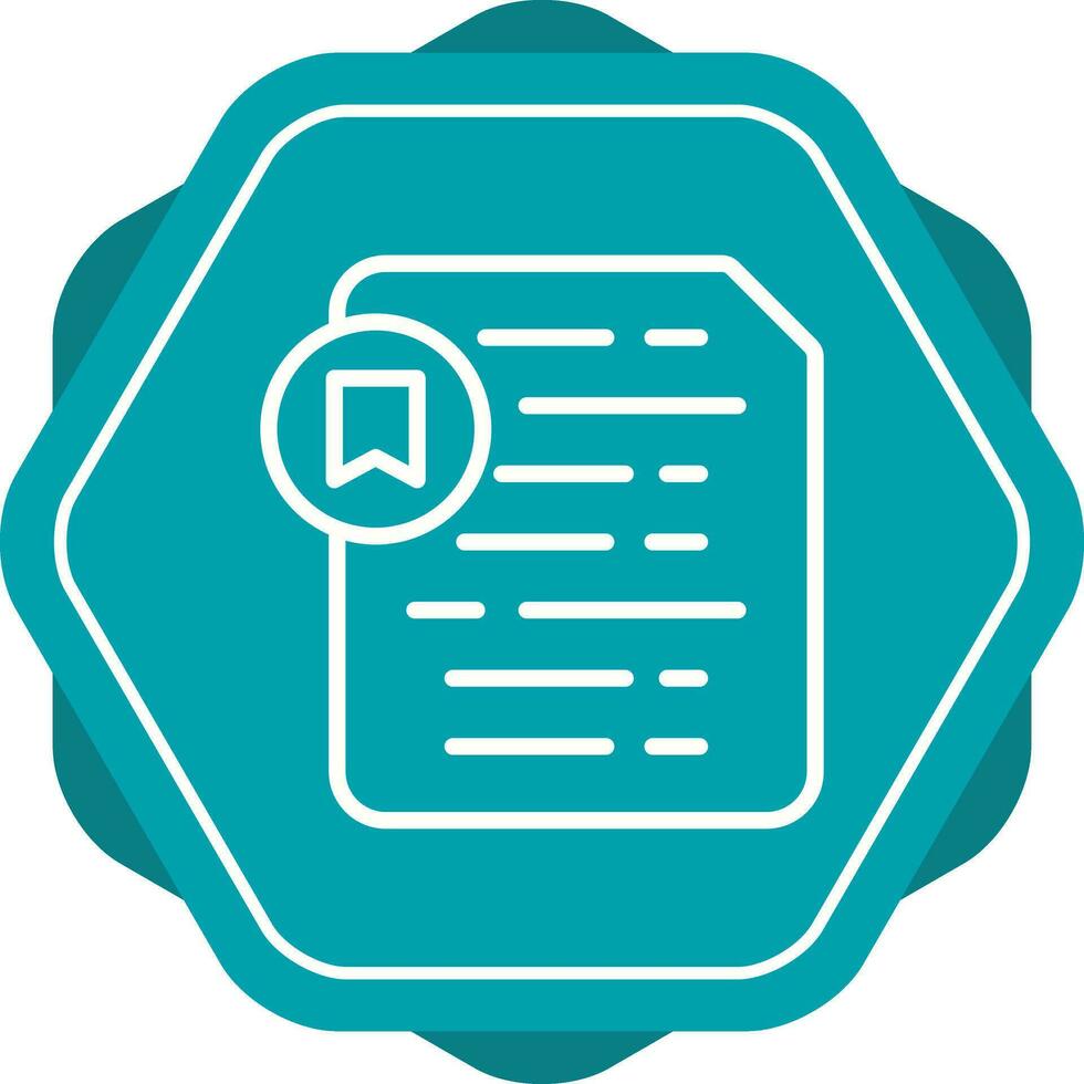 Document Insert Bookmark Vector Icon