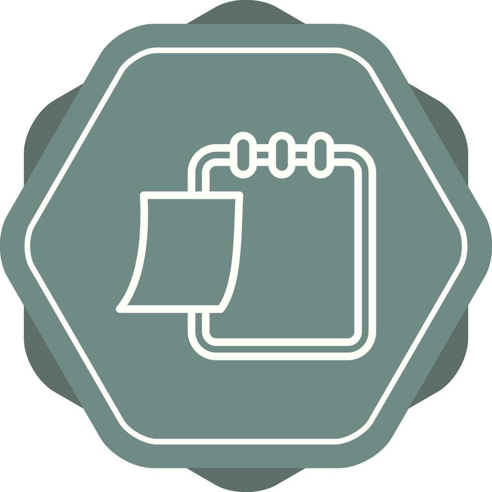 Writing pad with sticky no Vector Icon