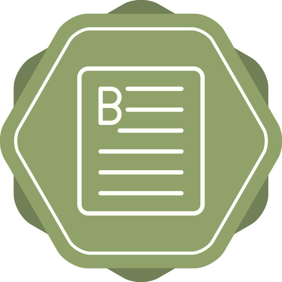 Document Bold Vector Icon