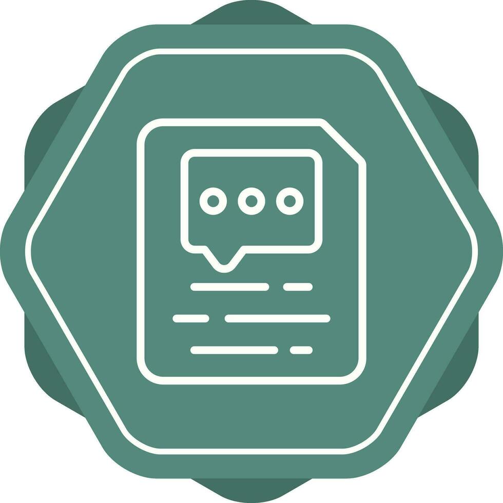 Document Insert Comment Vector Icon