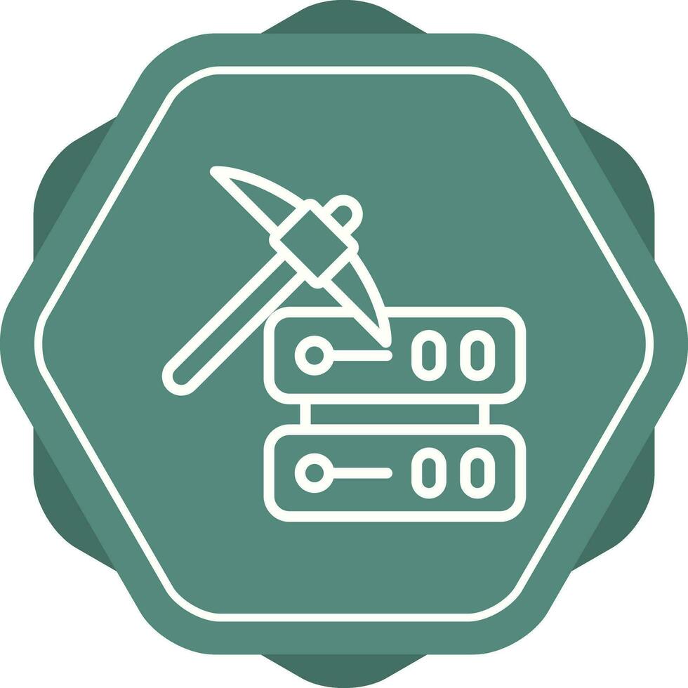 icono de vector de minería de datos