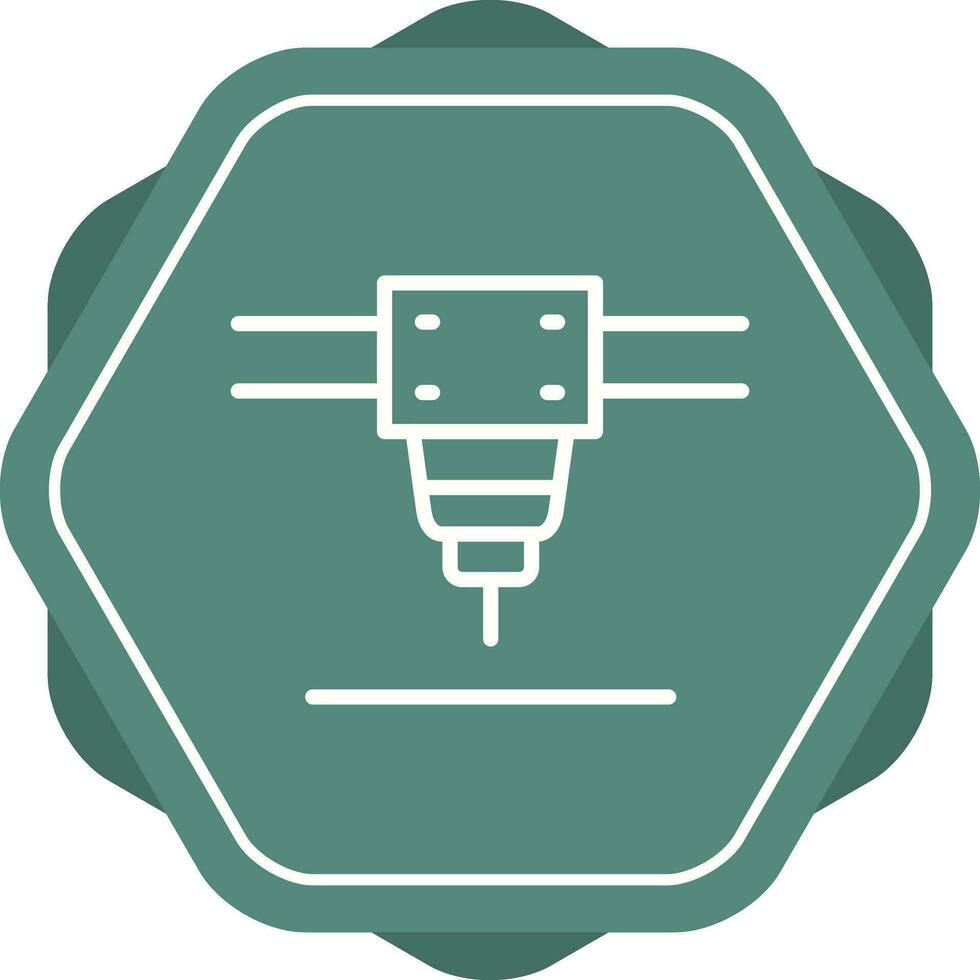 Laser Cutting Machine Vector Icon