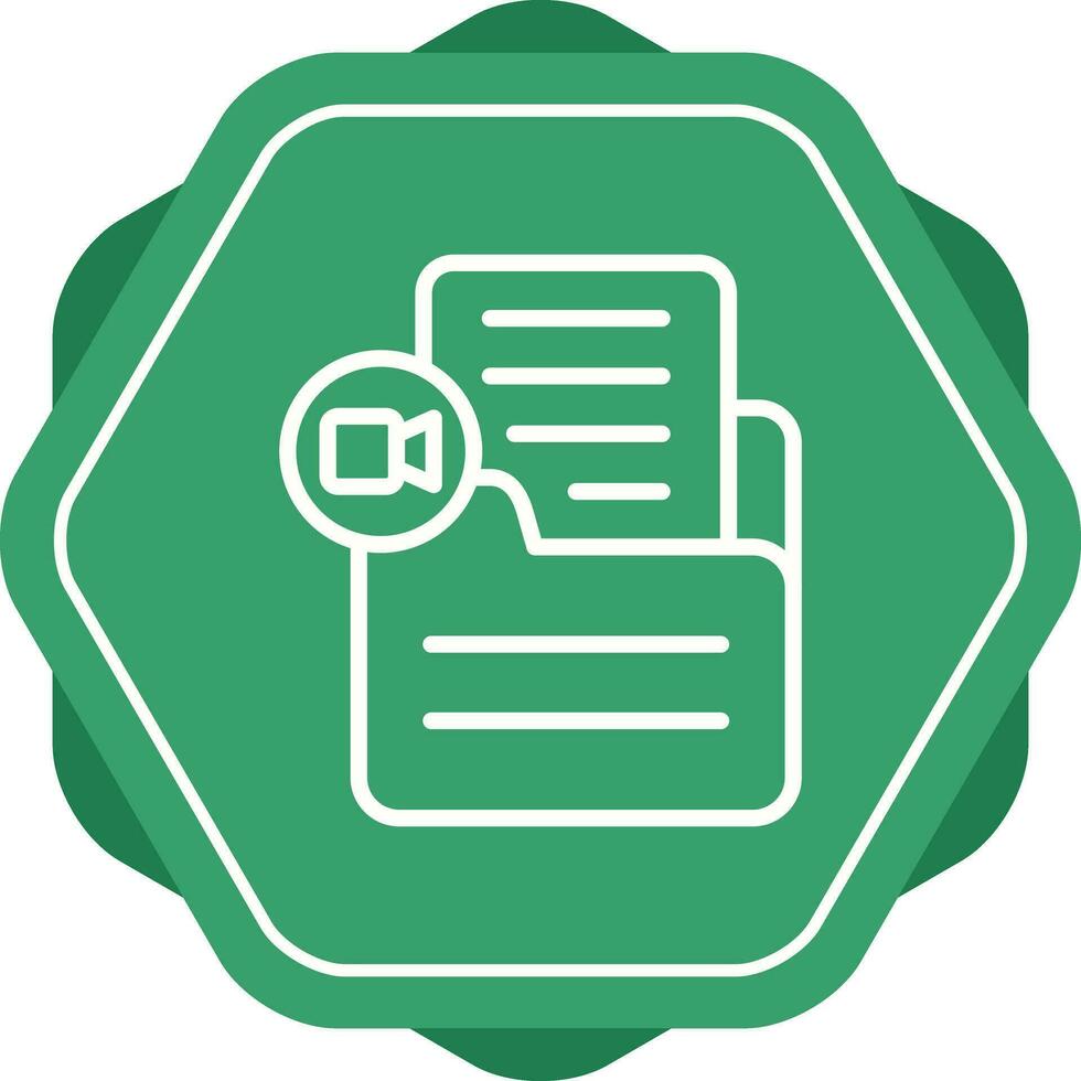 Document Insert Video Vector Icon