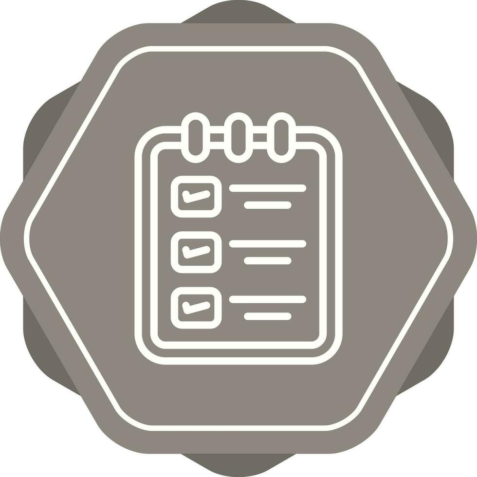 Memo pad with checklist Vector Icon