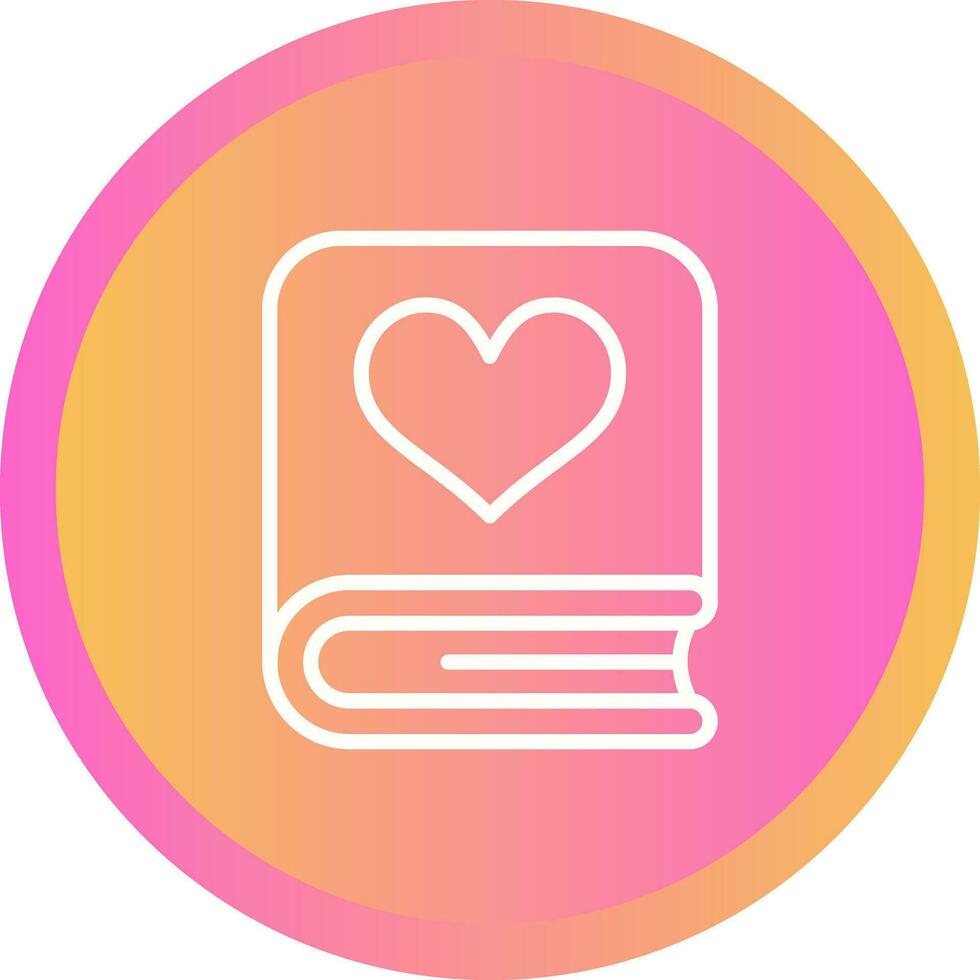 Romantic poetry book Vector Icon