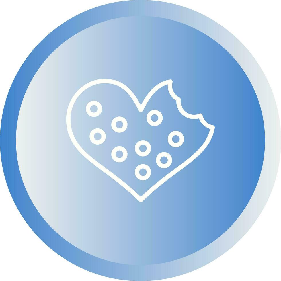 Heart shaped cookies Vector Icon