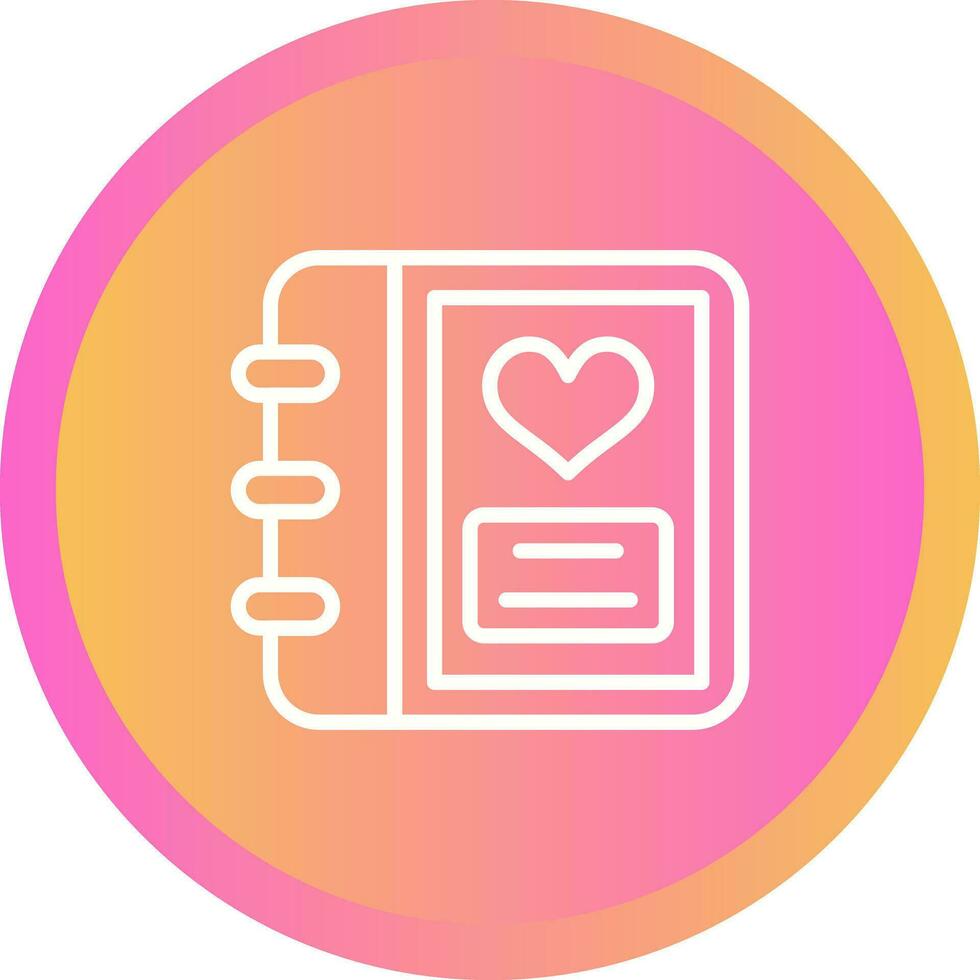 Romantic photo album Vector Icon