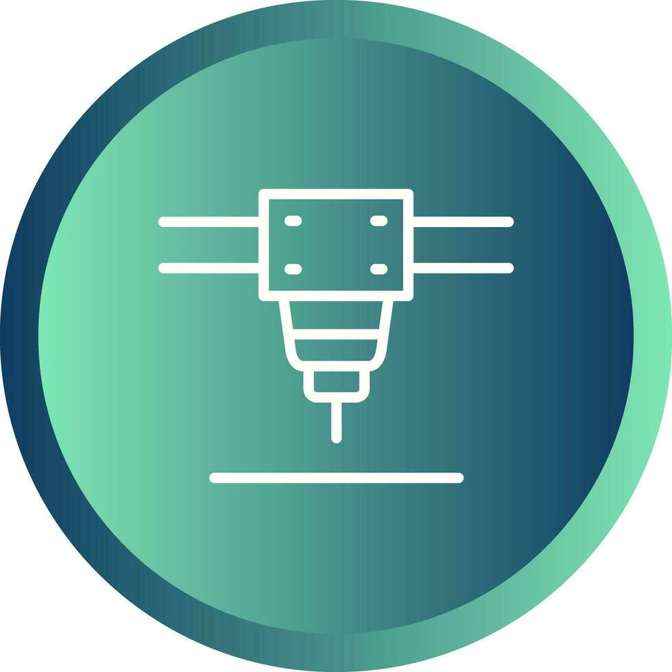 Laser Cutting Machine Vector Icon
